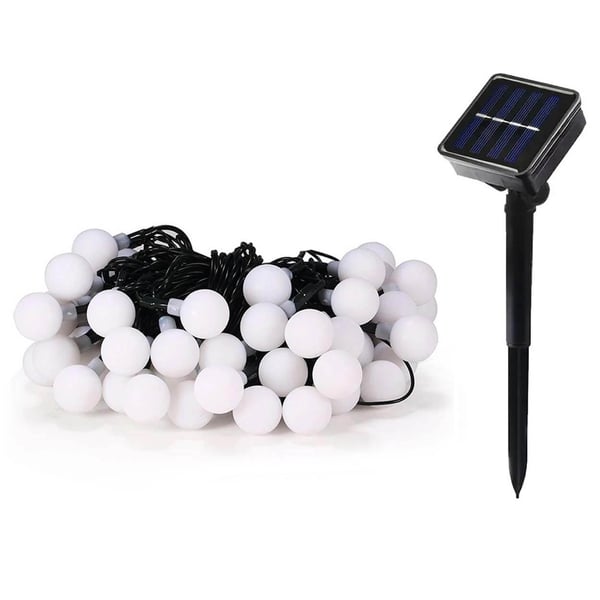 Solcellsdriven LED-ljusslinga 40 Färgglada Lampor 7m