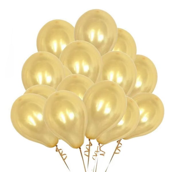 10-Pack Guld Metallic Ballonger 12″ 30cm