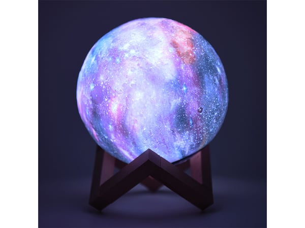 3D RGB månelampe med fjernbetjening | Nebula 16 farver 4 tilstande 15 cm