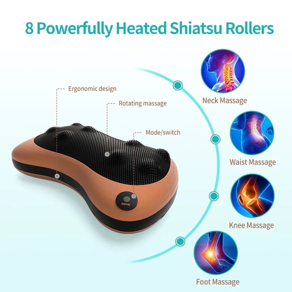 Shiatsu Hierontatyyny kaulalle ja selälle lämmöllä