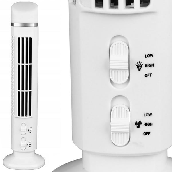 Bladeless Tower vifte Bordvifte 38cm Hvit