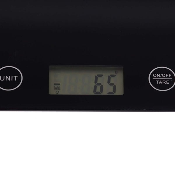 Digital kjøkkenvekt Glass 5kg/1g Bokstavvekt Svart