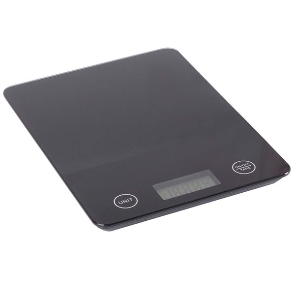 Digital kjøkkenvekt Glass 5kg/1g Bokstavvekt Svart