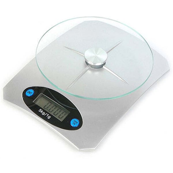 Digital kjøkkenvekt med brett 5kg/1g bokstavvekt