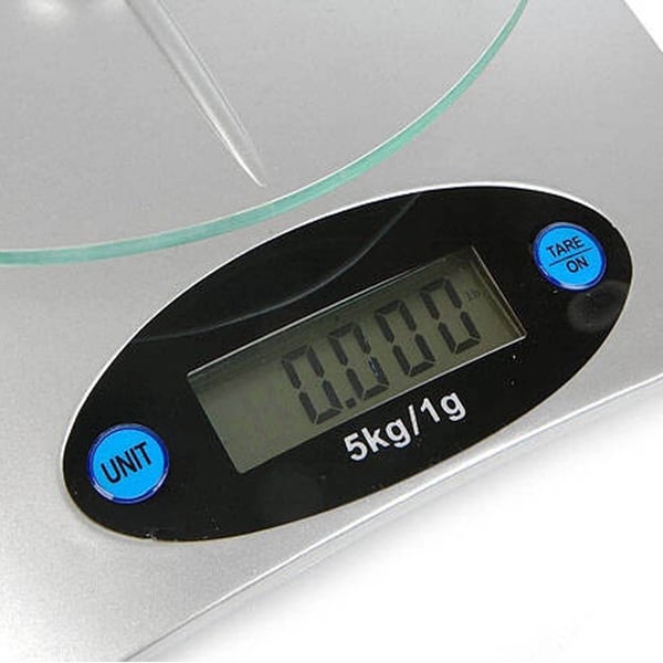 Digital kjøkkenvekt med brett 5kg/1g bokstavvekt