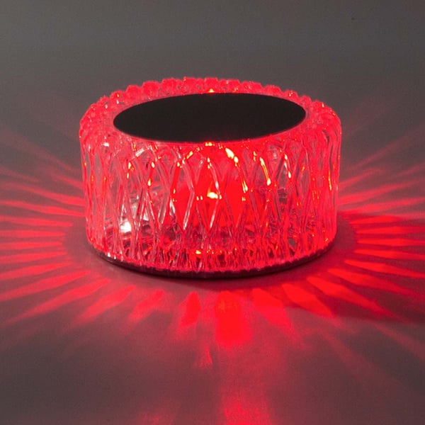 Oppladbar krystallbordlampe Touch LED RGB med USB og fjernkontroll