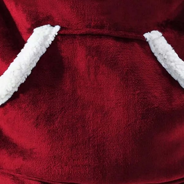 100% Bomull Oversize Teppe Snuggie Rød