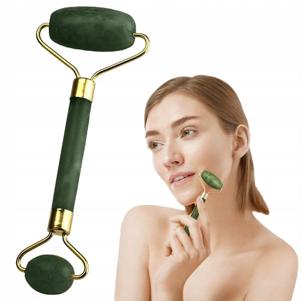 Naturlig Jade Ansiktsroller Gua Sha Äkta Sten