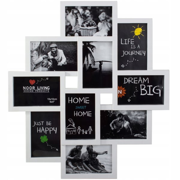 3D Fotoram för 10 bilder 10x15cm – Stor Collage-ram