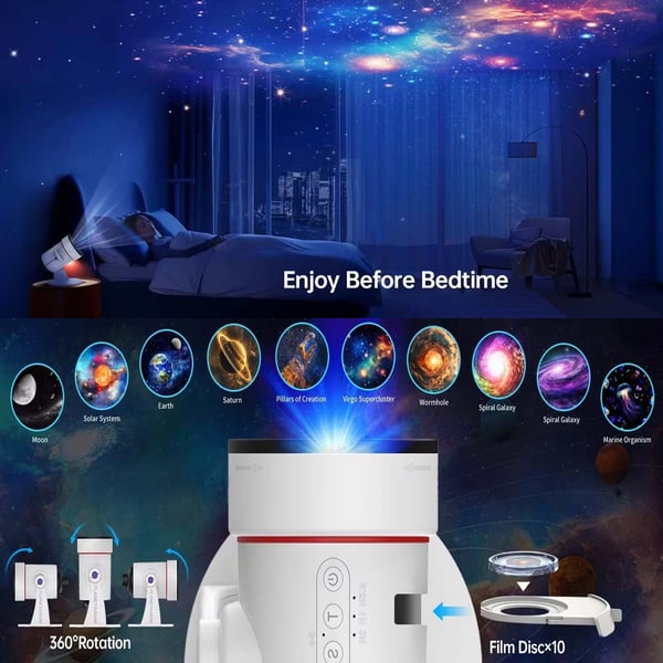 4K Planetarium NASA Rymdprojektor Galaxy Lampa