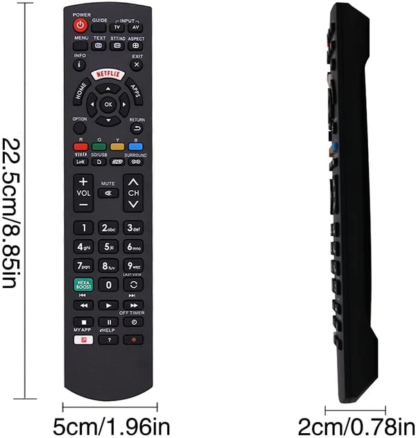 Panasonic Kompatibel Fjernbetjening Universal Erstatningsfjernbetjening