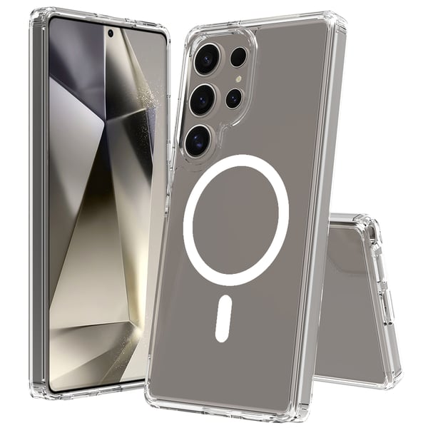 Galaxy S25 Ultra Magnetiskt Mobilskal Magsafe Kompatibel Genomskinligt