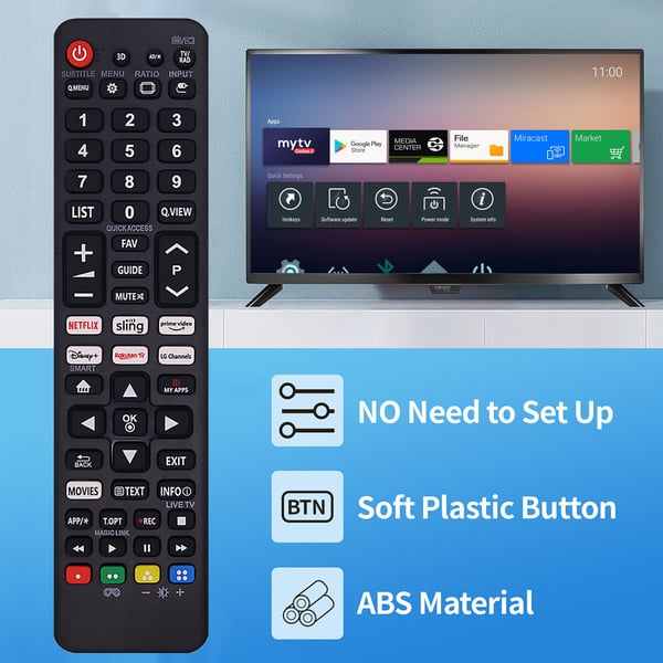 LG Smart TV Universal Kompatibel Fjernbetjening | Passer Alle LG TV
