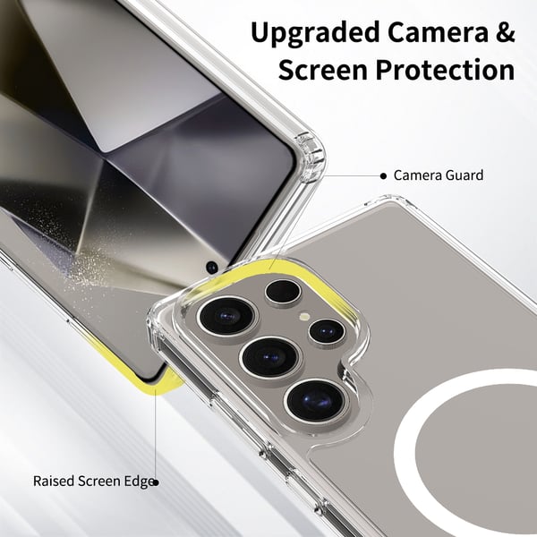 Galaxy S25 Ultra Magnetisk Mobilcover Magsafe Kompatibel Gennemsigtig