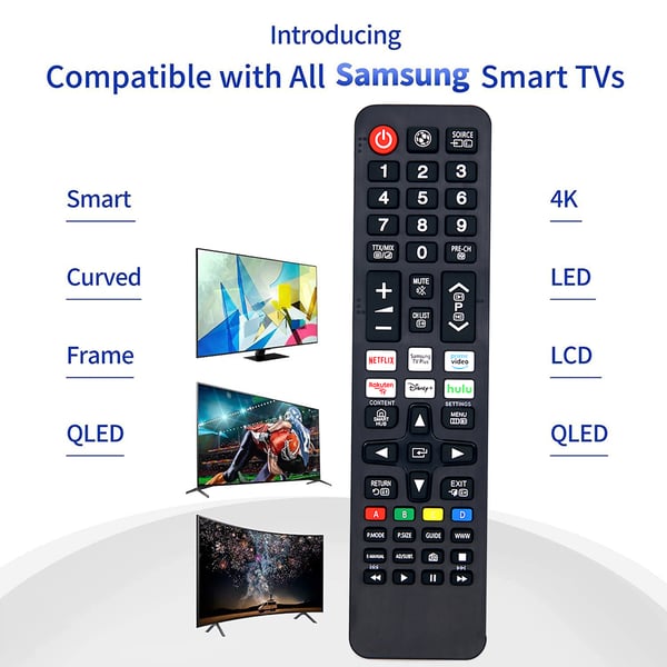 Universell Fjernkontroll Samsung Kompatibel | Passer Alle Samsung TV