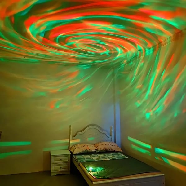 Mini Roterande RGB Nebula LED Projektor Nattlampa