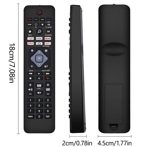 Philips-yhteensopiva TV-kaukosäädin | Universaali Kaikille Philips Smart TV, LED, LCD, HDTV, 3D