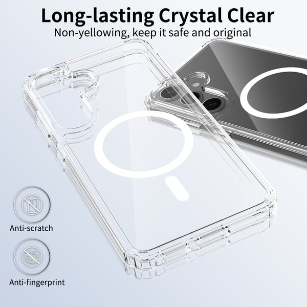 Galaxy Z Fold 6 Magnetisk Mobildeksel Magsafe Kompatibelt Gjennomsiktig