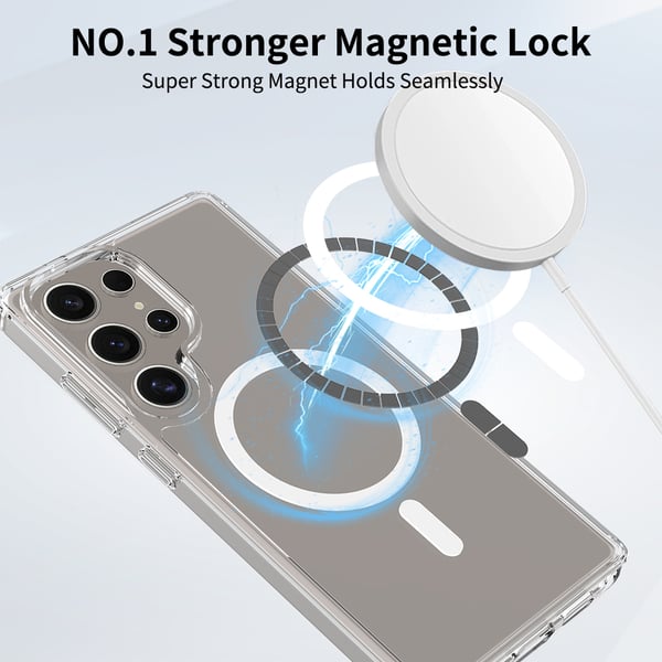 Galaxy S25 Ultra Magnetisk Mobilcover Magsafe Kompatibel Gennemsigtig