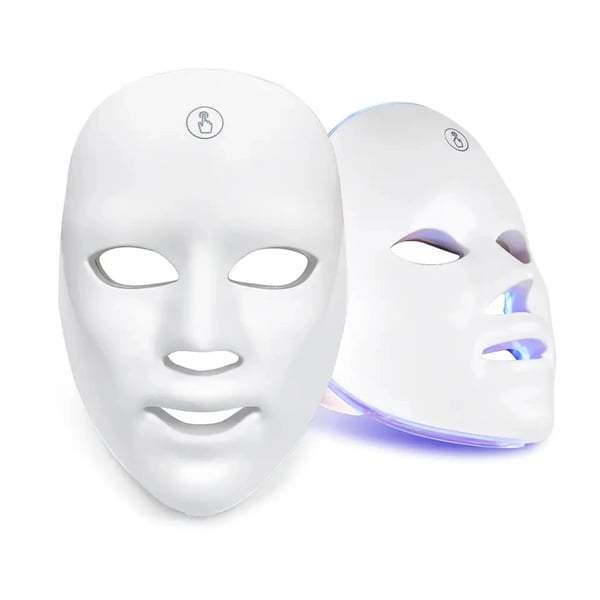 LED Lysterapi Ansigtsmaske 7 Indstillinger Boosting, Hudfornyelse og Glød