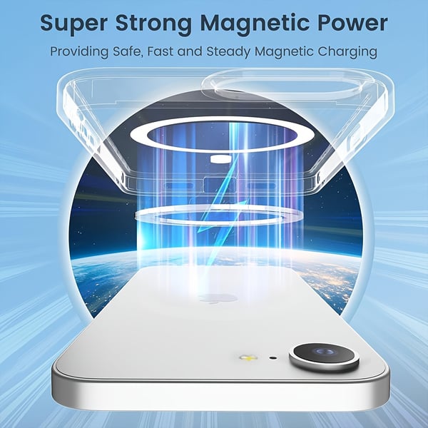 iPhone 16e Magnetiskt Mobilskal Magsafe Kompatibel Genomskinligt