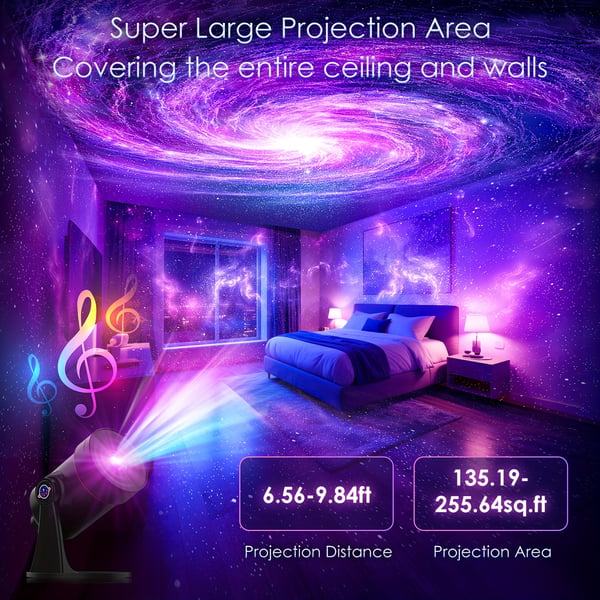4K Planetarium NASA Rymdprojektor Galaxy Lampa
