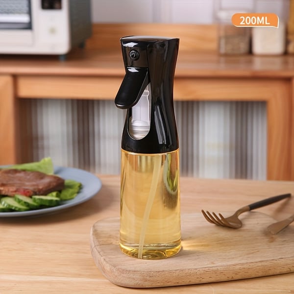 Olieflaske med Sprayfunktion i Glas 200ml Sort