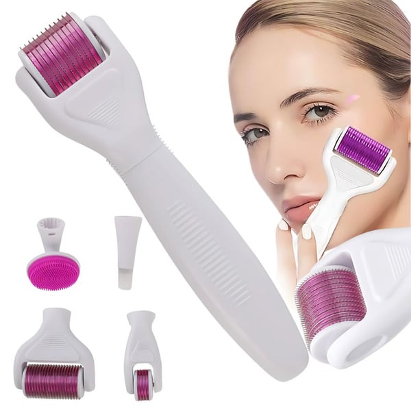6-i-1 Derma Roller Kit för Microneedling Ansikte, Hals & Kropp