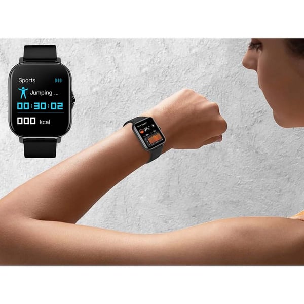 FitPro Bluetooth-älykello kahdella rannekkeella | Pulssi, Verenpaine, Uni ja Liike Musta
