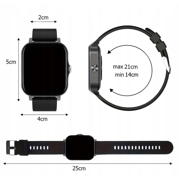 FitPro Smartklokke med 2 stk Armbånd | Måler Puls, Blodtrykk, Søvn og Bevegelse Sølv