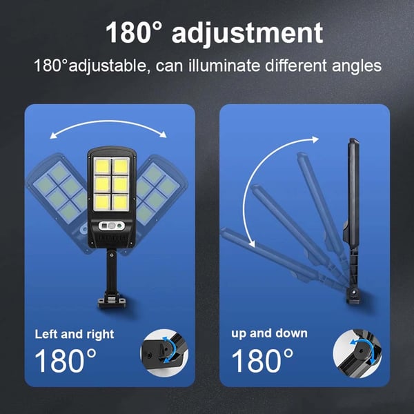 LED Strålkastare 90W med Solcell, Rörelsevakt och Skymningssensor IP67