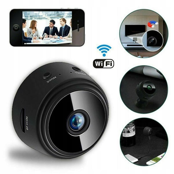 Langaton Mini WIFI Valvontakamera 1080p HD laajakulmalla ja magneettikiinnityksellä
