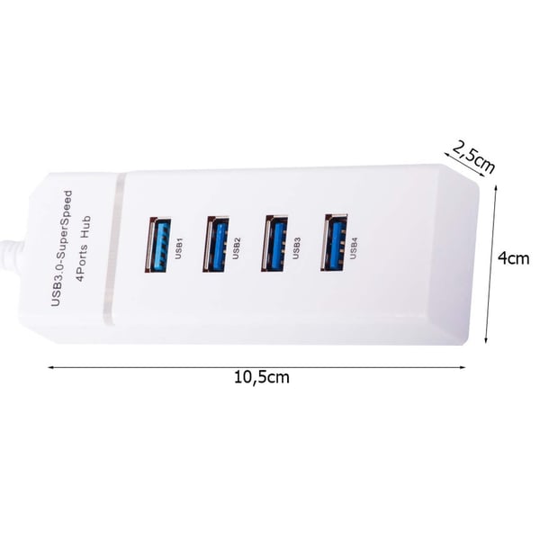 USB 3.0 Hub 4 Porte Splitter