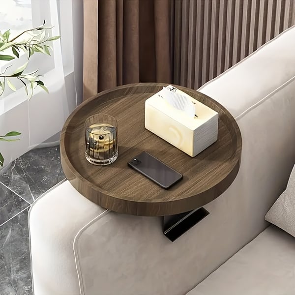Armlænsplade Sofa | Bord til Sofaarmlæn | Justerbar, 30cm Valnød