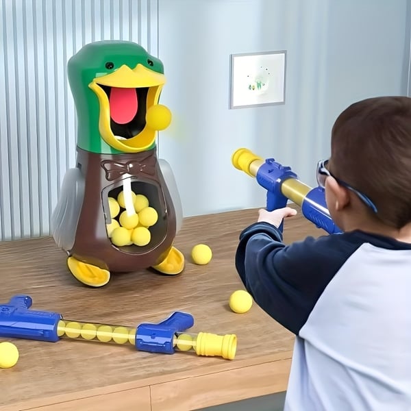 Prickskyttespil for Børn - Hungry Duck Selskabsspil med 2 Geværer