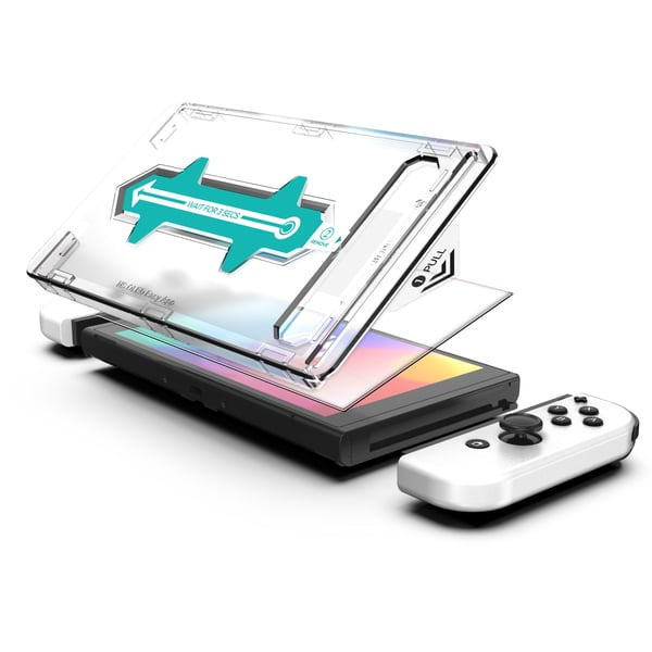 Hærdet glas skærmbeskyttelse til Nintendo Switch OLED – 9H ridsefrit, nem, boblefri montering