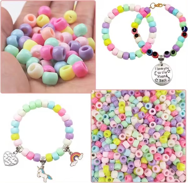 DIY Smyckesset för Armband och Halsband – Extra Stort Pärlkit med 48 Färger och Tillbehör