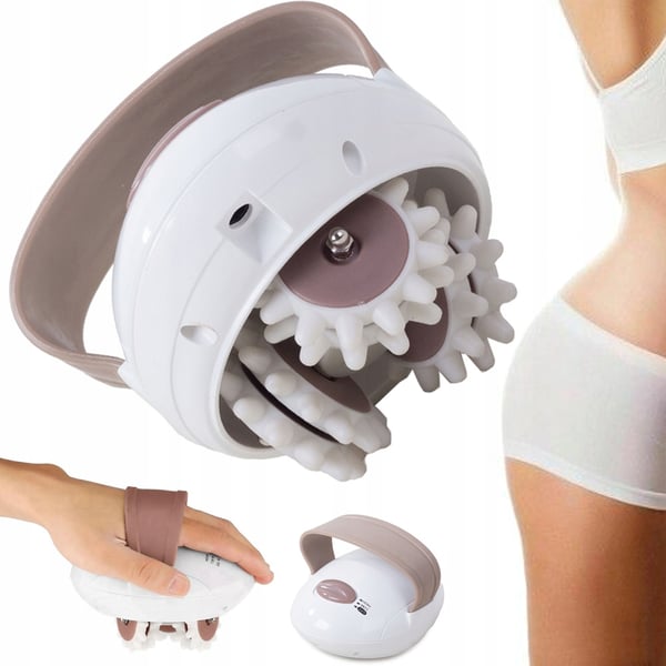 Anti-cellulite kropsmassage – opstrammende elektrisk massagemaskine med 3 dobbelt hoveder og to intensitetsindstillinger