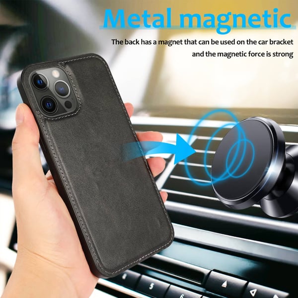 iPhone 16 Pro Max Magnet Lommebokdeksel 2-i-1 Svart