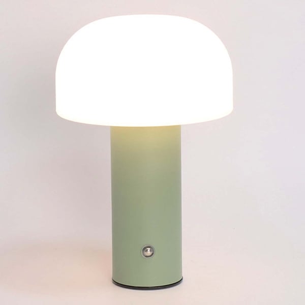 Retro Bordlampe Sopp | Trådløs Oppladbar LED Lampe Grønn