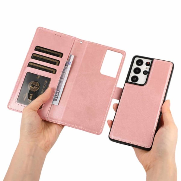 Samsung Galaxy S24 Ultra Magnetisk Lommebokdeksel 2-i-1 Svart