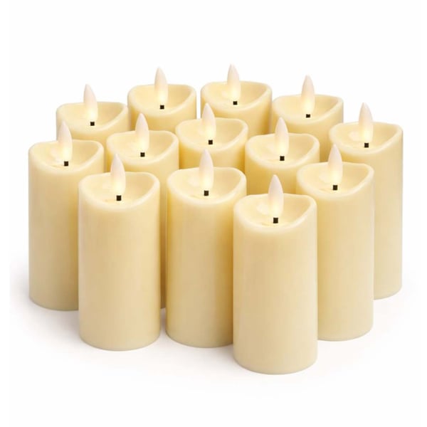 12-Pack Batteridrivna LED-Ljus med Flammande Låga 11,5cm