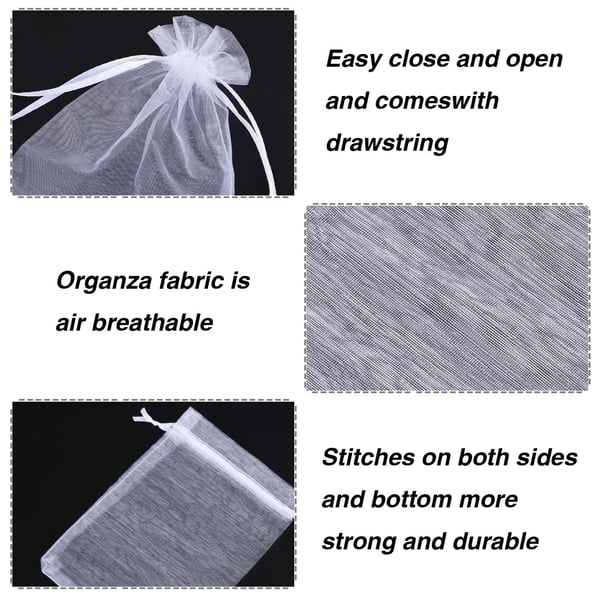 100-Pack Organzaposer 7x9cm Guld