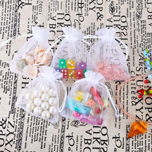 100-Pack Organzaposer 7x9cm Guld