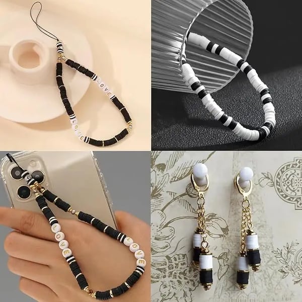 DIY Perlesett i Nøytrale Farger – Smykkesett for Armbånd & Tilbehør