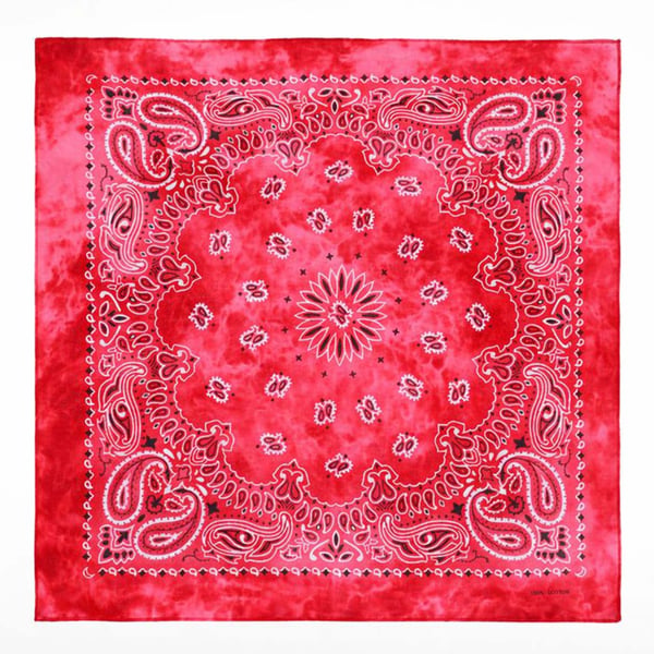 Bandana i Batikfärgad 100% Bomull – Paisleymönster 53×53 cm, Röd