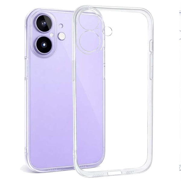 Gjennomsiktig deksel med kamerabeskyttelse til iPhone 16 Gjennomsiktig deksel med kamerabeskyttelse til iPhone 16