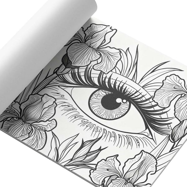 Malebok for voksne 24 sider 20x20 cm – Eyes of Wonder Mystiske Øyne
