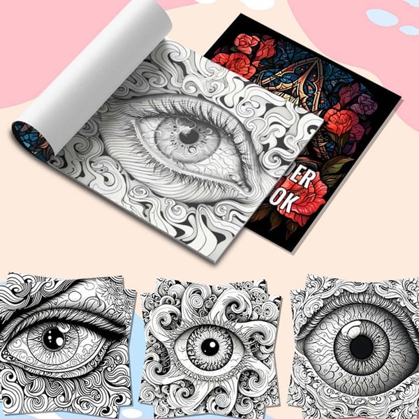 Malebok for voksne 24 sider 20x20 cm – Eyes of Wonder Mystiske Øyne
