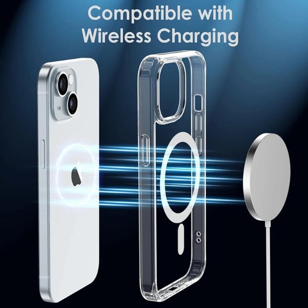 iPhone 15 Magnetisk Mobildeksel Magsafe Kompatibelt Gjennomsiktig